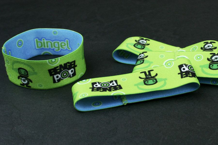 fris-groene elastische polsbandjes voor Bengelpop